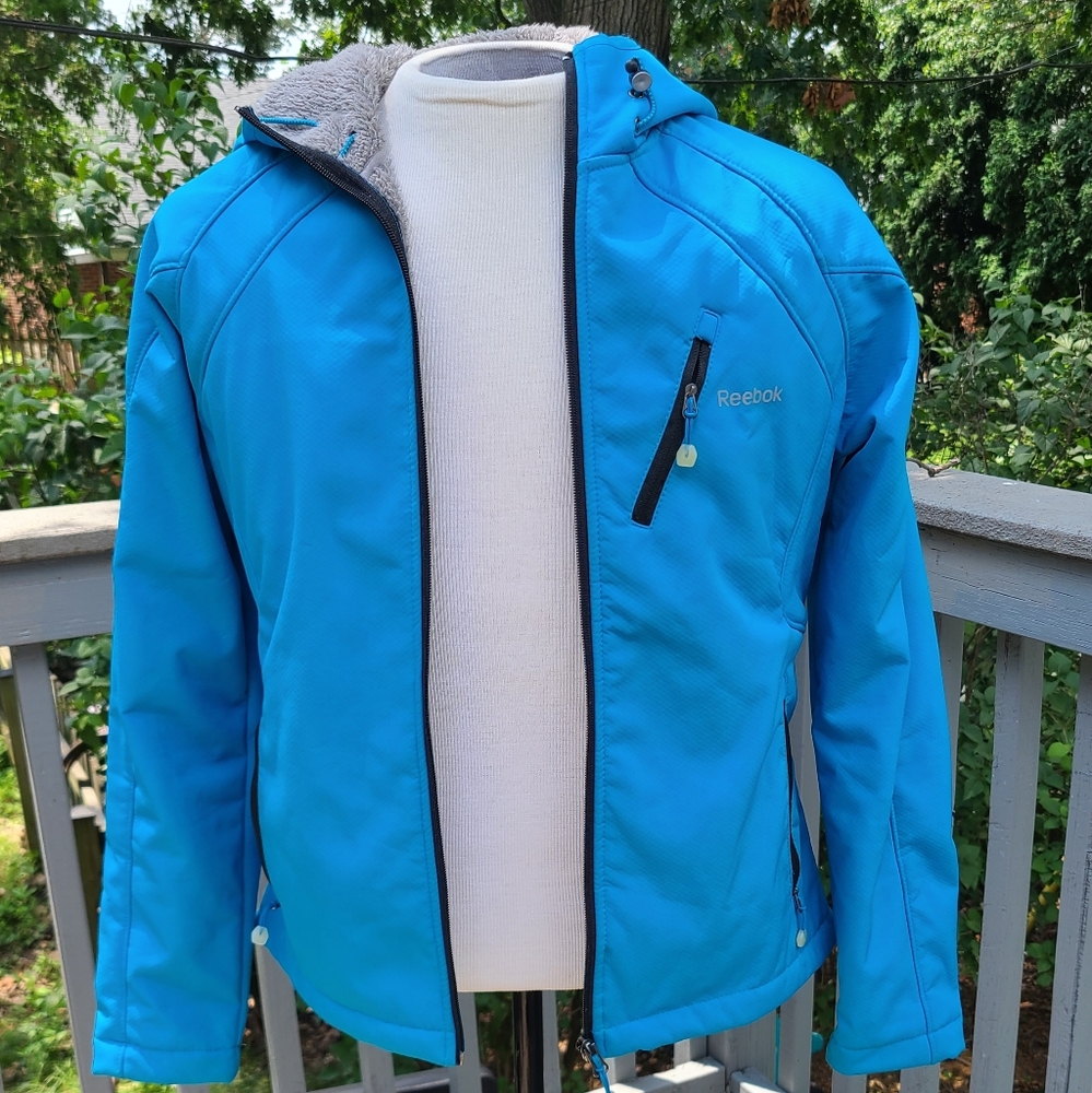 Reebok Zip Up Athletic Blue Jacket S
